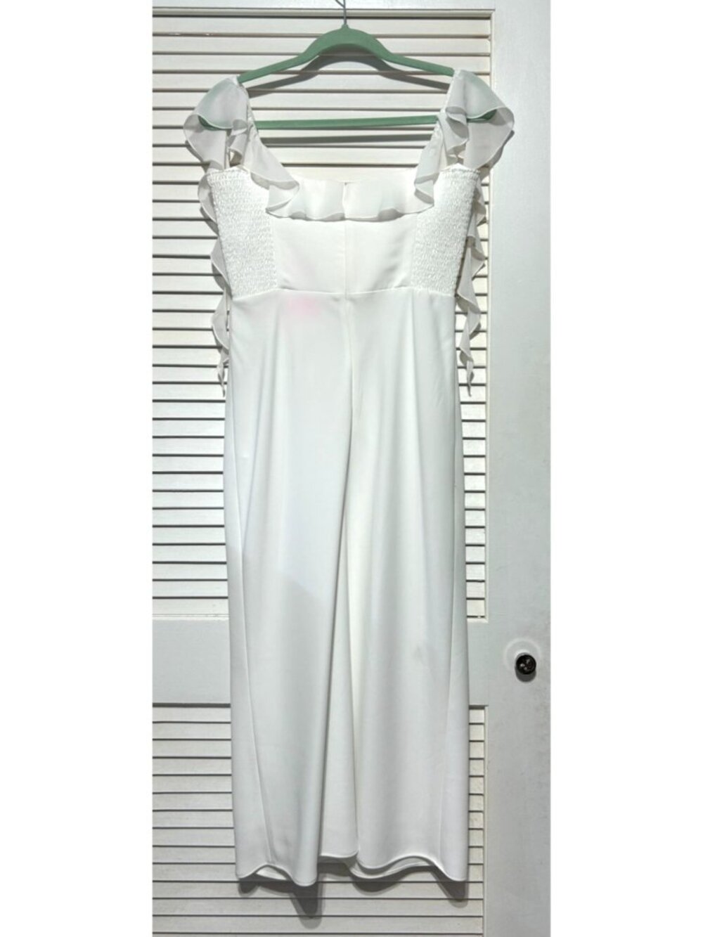 NWT Amanda Uprichard Women's Ivory Copellia Ruffle Dress Size Large 3449 - Picture 13 of 16
